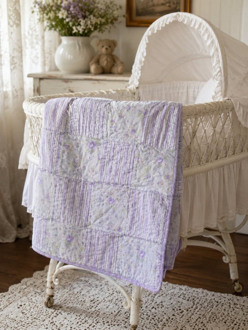 Handmade Baby Quilt or Throw